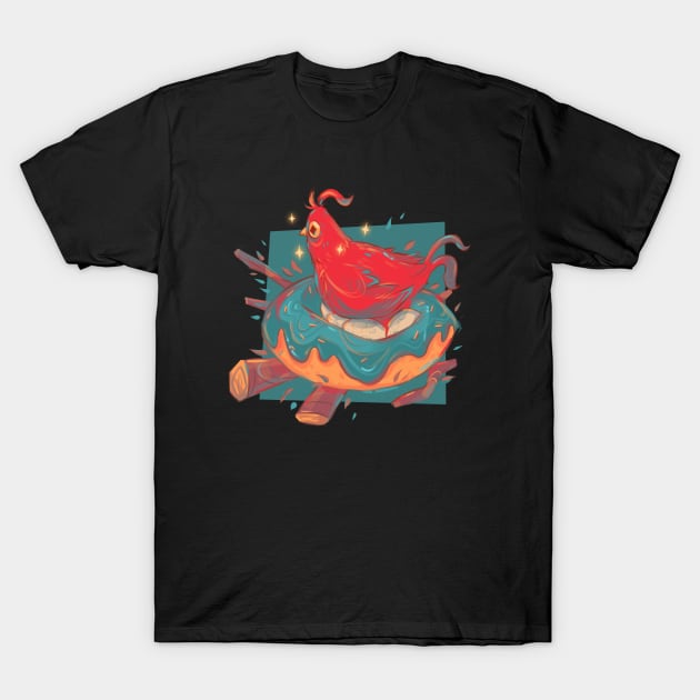 Donut Bird Nest T-Shirt by Claire Lin